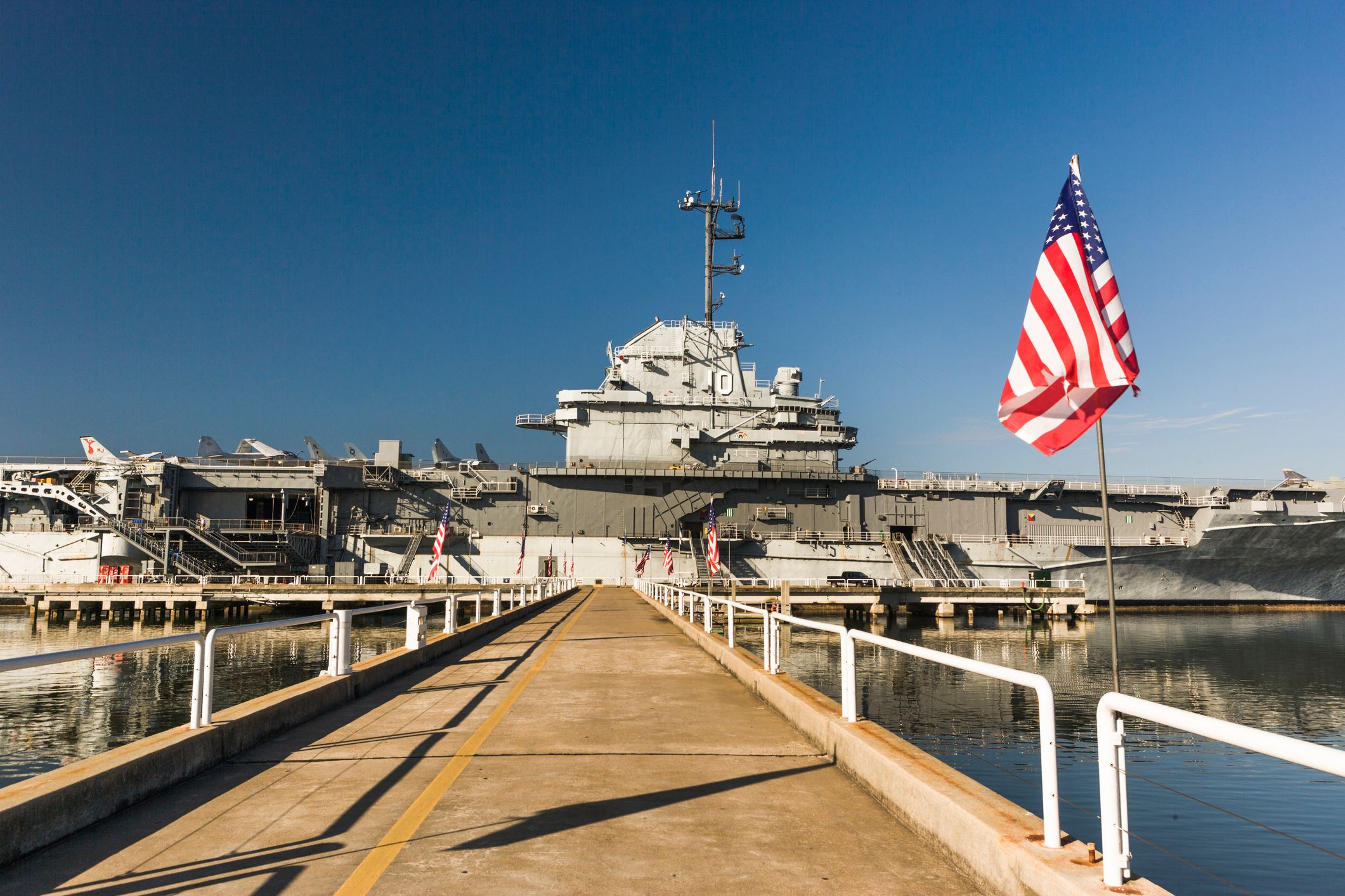 USS Yorktown Aircraft Carrier in Charleston, South Carolina, USA