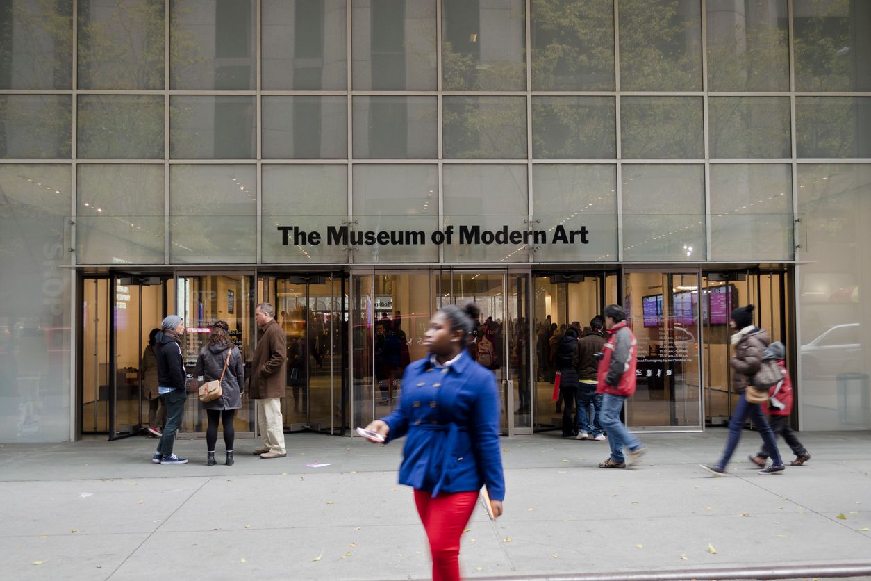 The entrance of MoMA, the Museum of Modern Art, one of the well known art gallery in New York