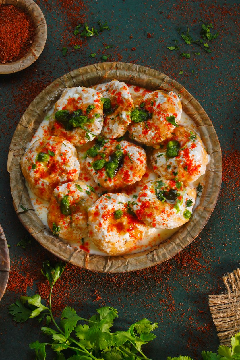 Indian tasty street food Dahi Vada