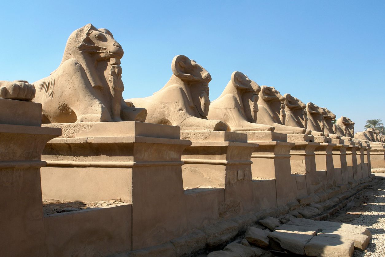 Valley of Sphinx Temples of Karnak, Egypt
