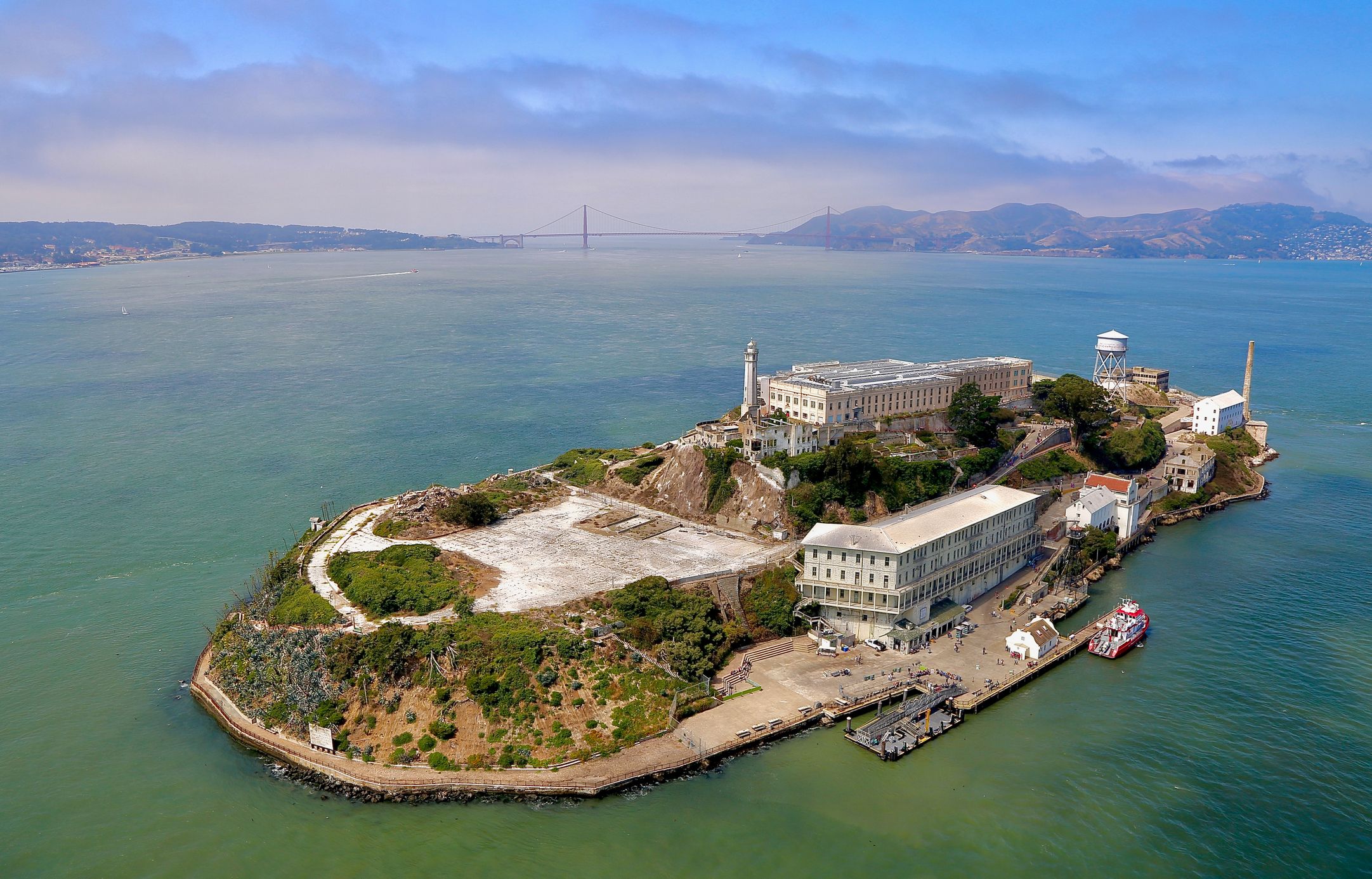 Aerial view of Alcatraz