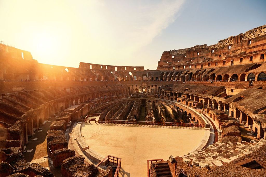 Coliseum in the sunset