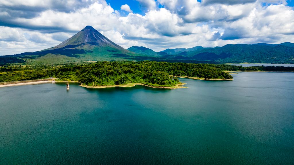 Arenal Volcano and Arenal Lake, Costa Rica