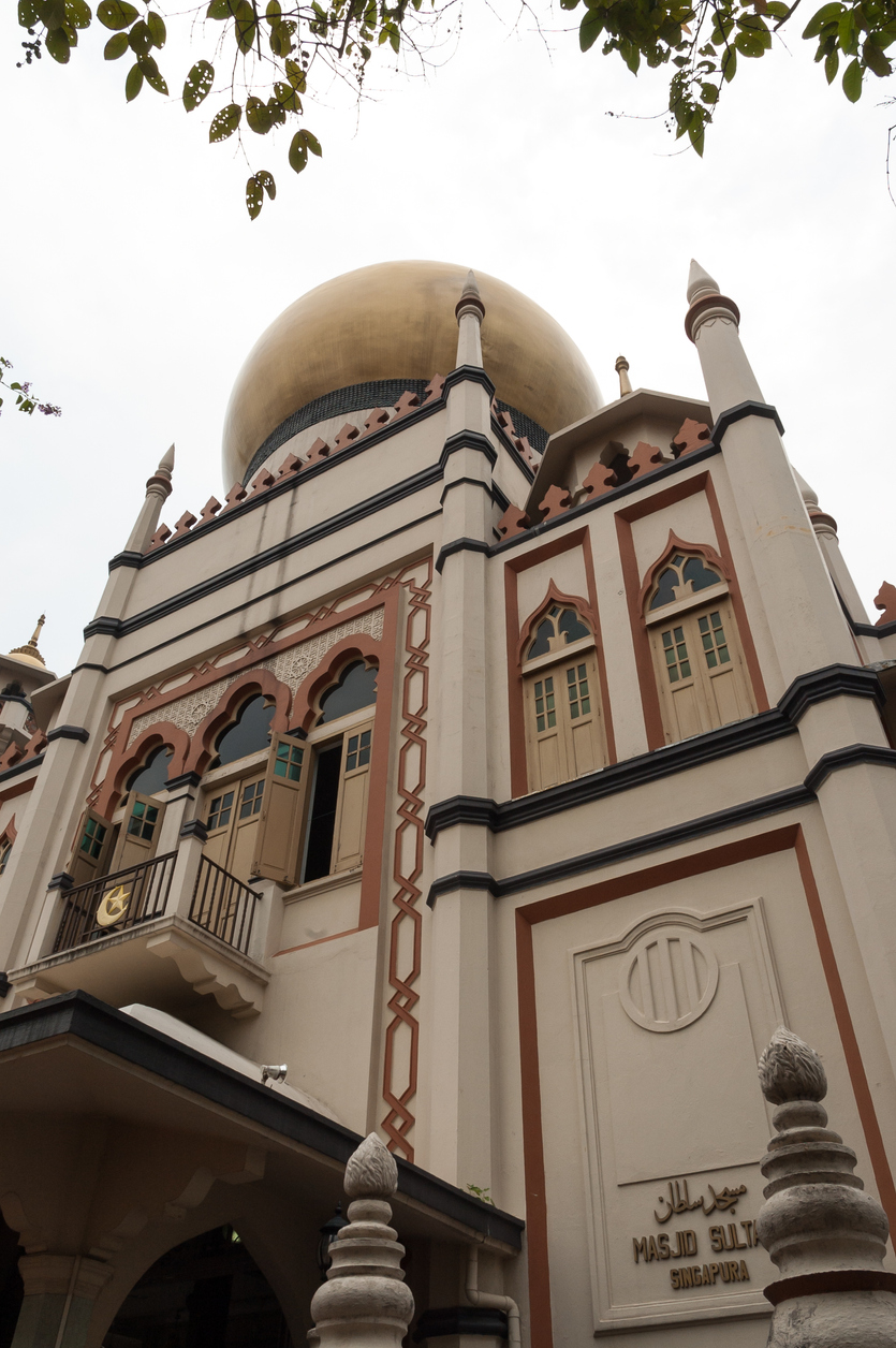 The Masjid Sultan Mosque late in the day in Little India.