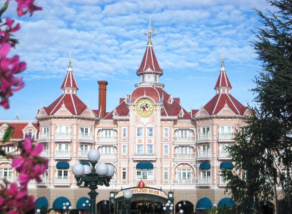 Entrance of Disneyland Park in Paris, France