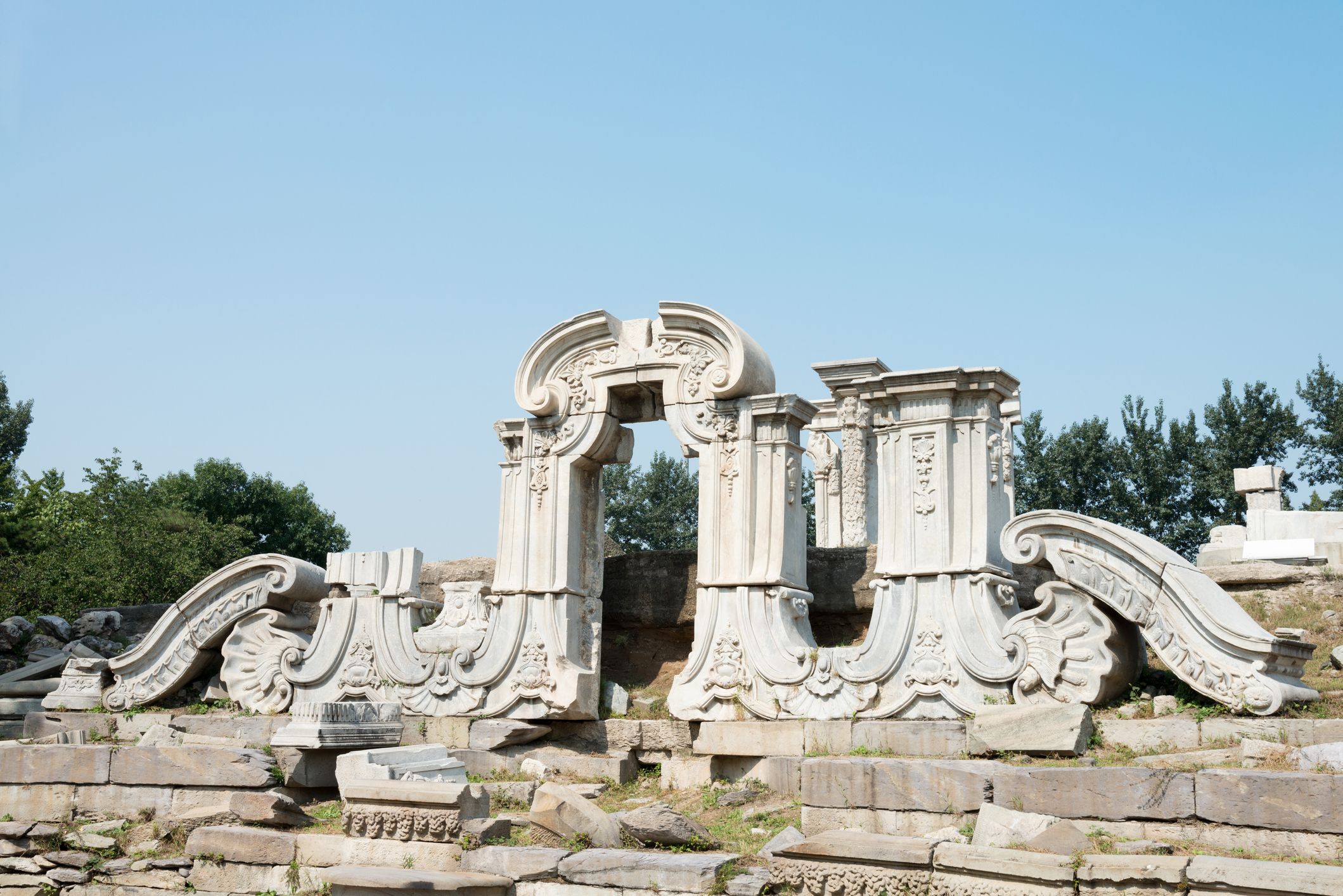 The imperial gardens ruins, Yuanmingyuan garden, Beijing, China
