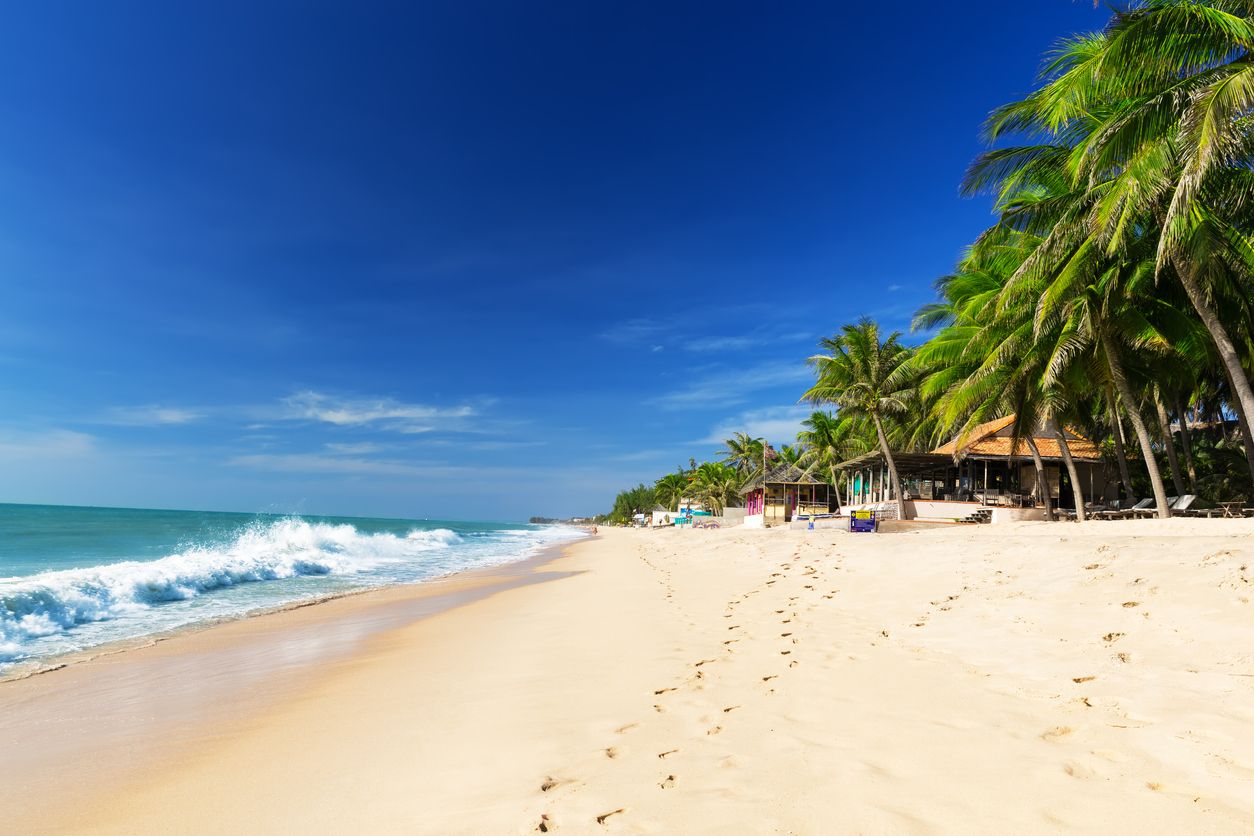 Mui Ne White Sandy Beach, Vietnam. Asia