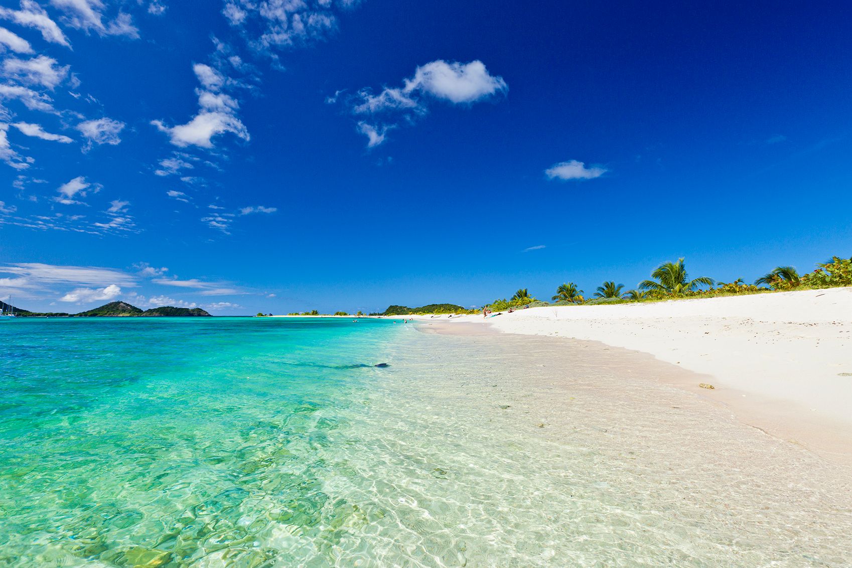 Just off Carriacou, Sandy Island is famous for its beauty, the white sandy beaches, clear waters and stunning coral reefs.