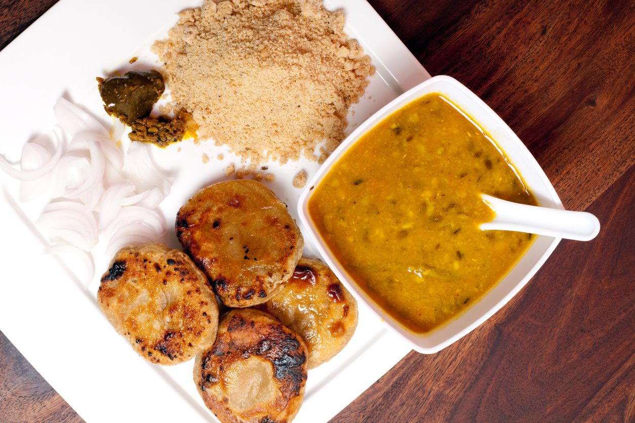Rajasthani Dish Cusine Meal called Dal Baati Churma
