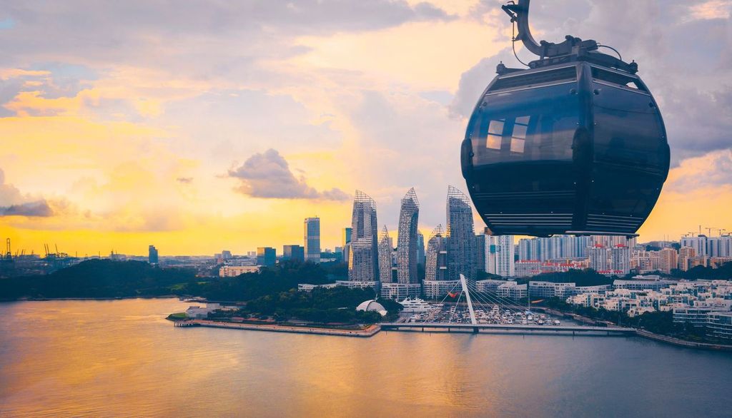 Cableway trip in Sentosa Island, Singapore