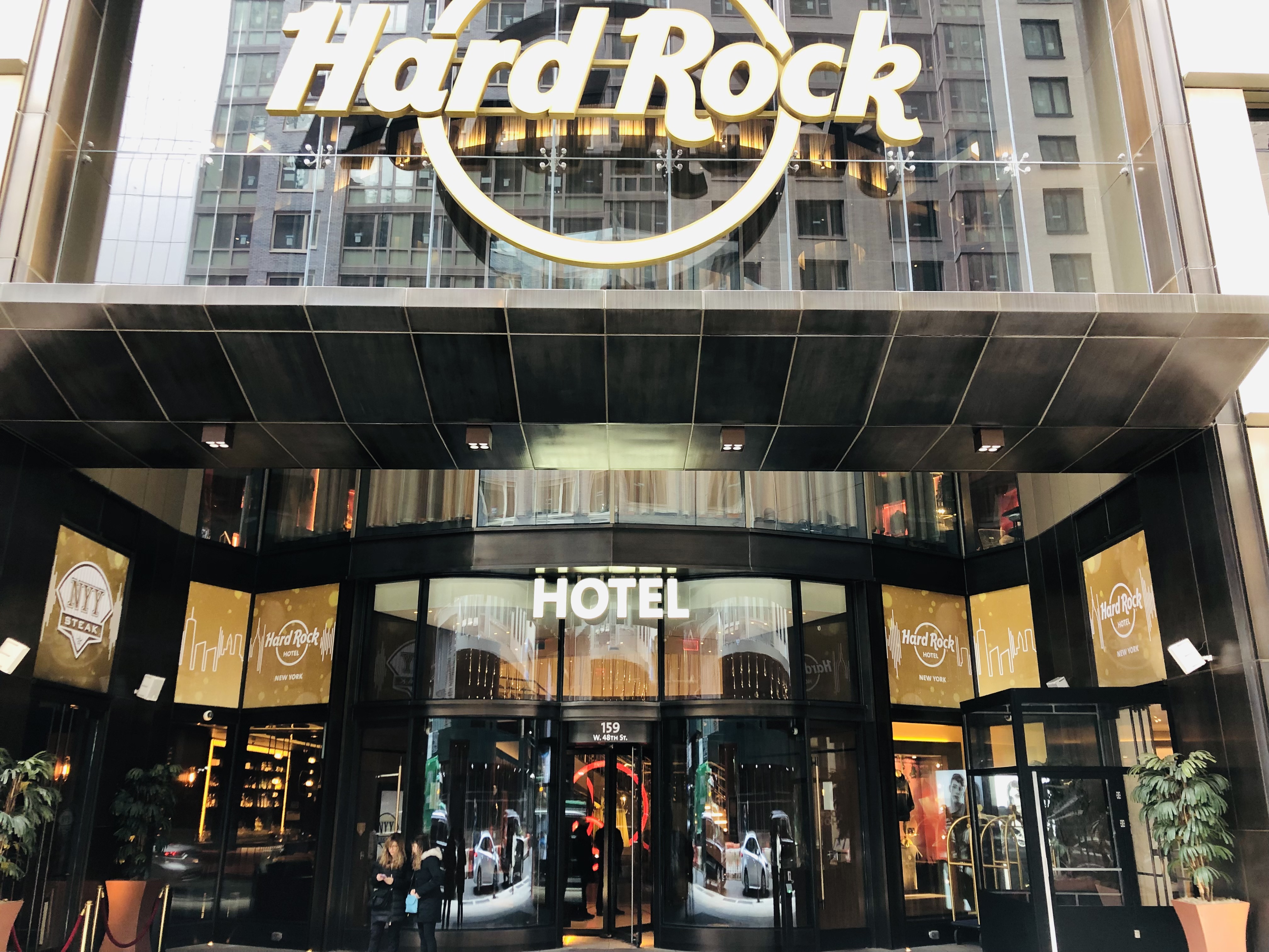 Front entrance of the Hard Rock Hotel New York