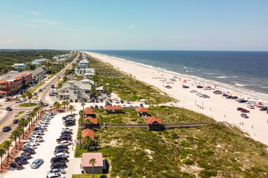 Amelia Island view of Fernandina Beach, Florida, USA.