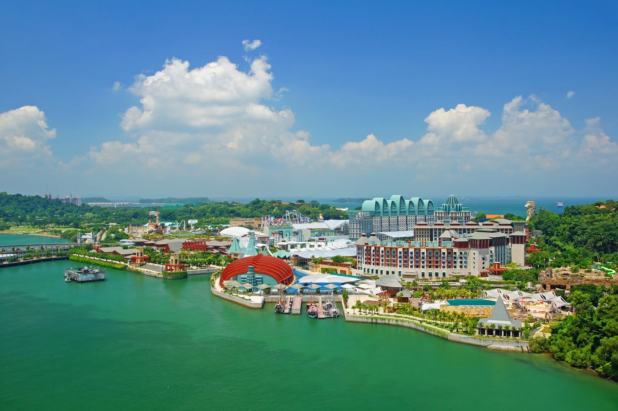 View of Sentosa island in Singapore