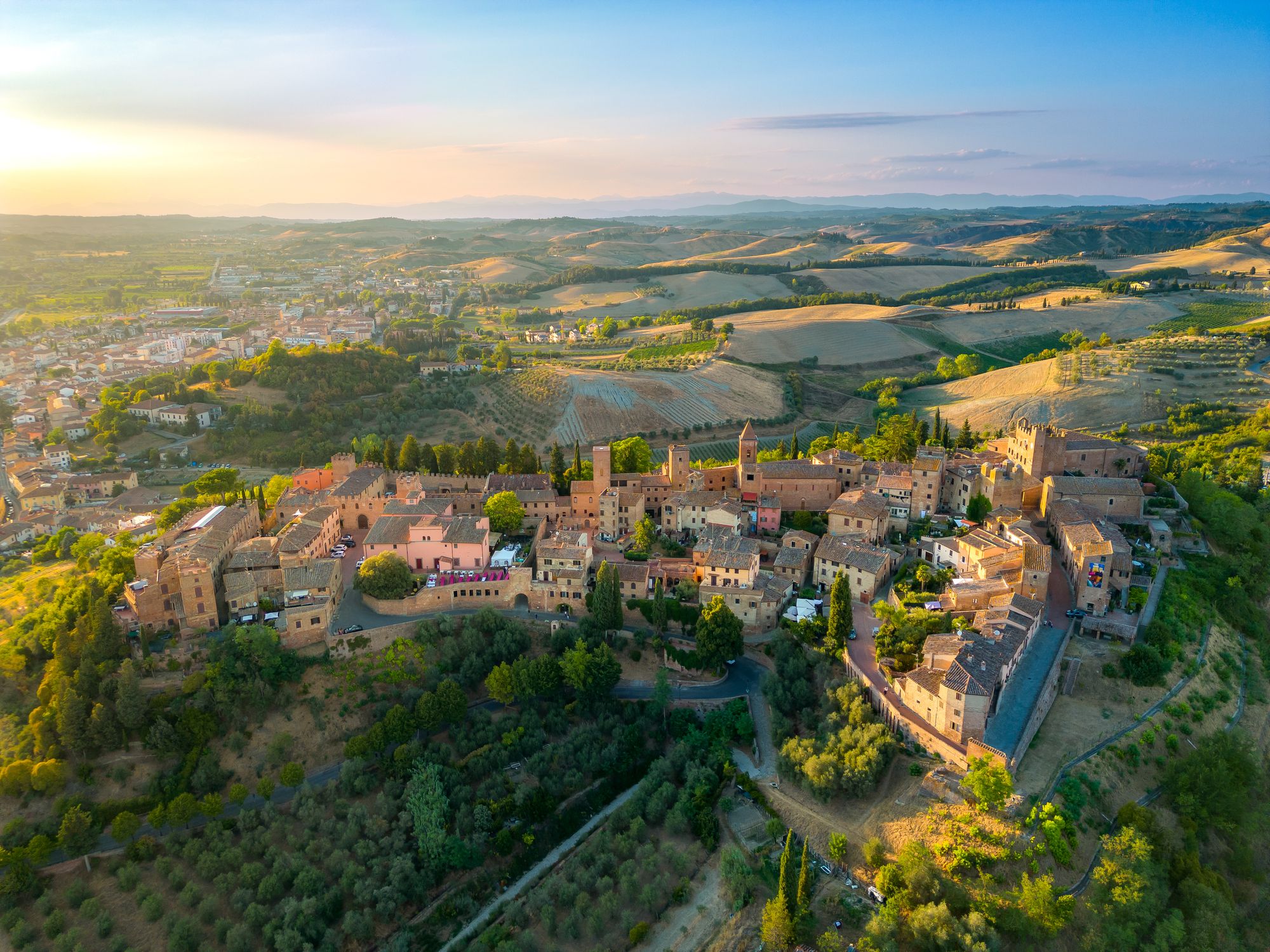 Certaldo Alto Italian old town in Tuscany