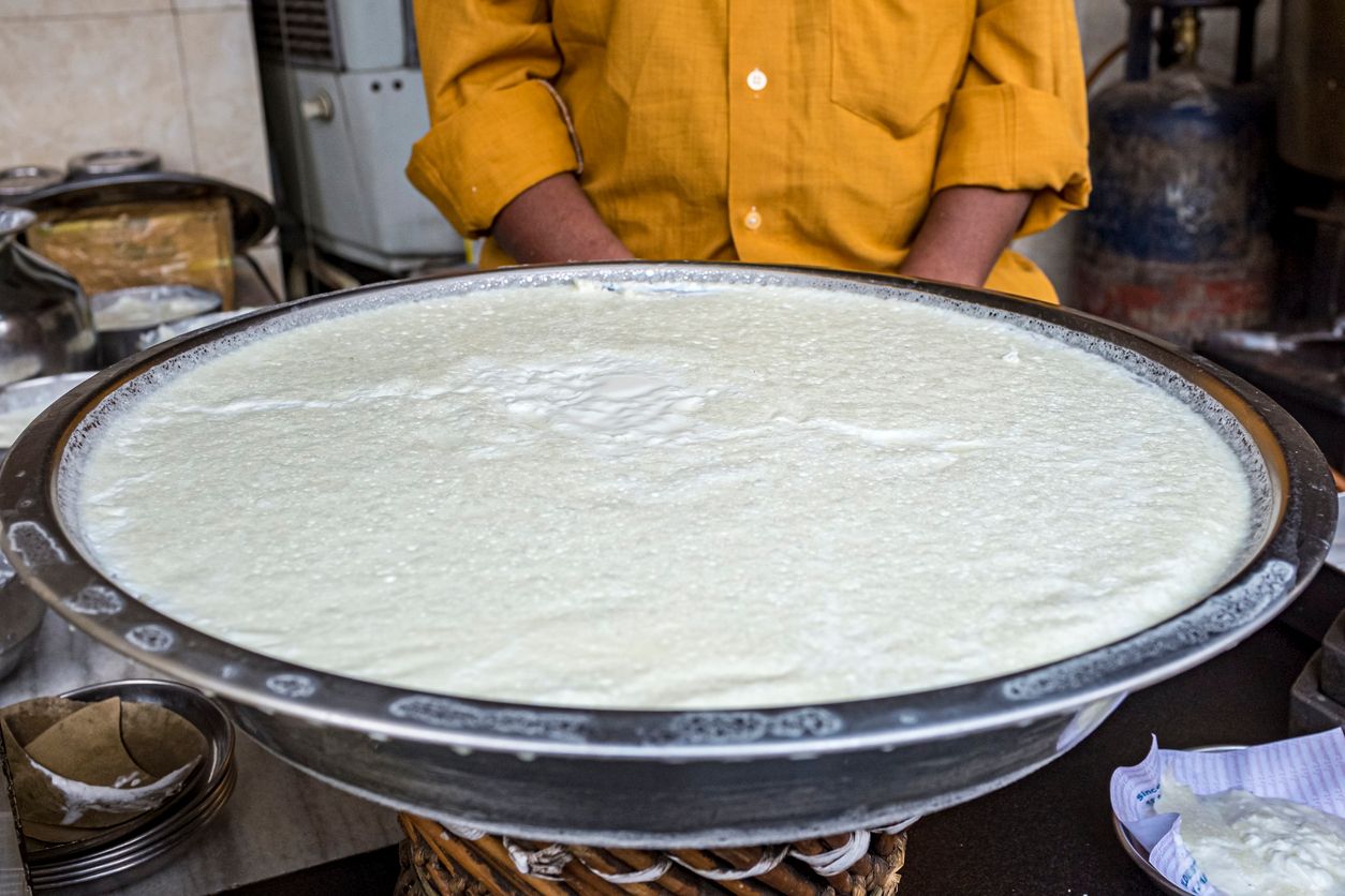 Bowl of lassi in India