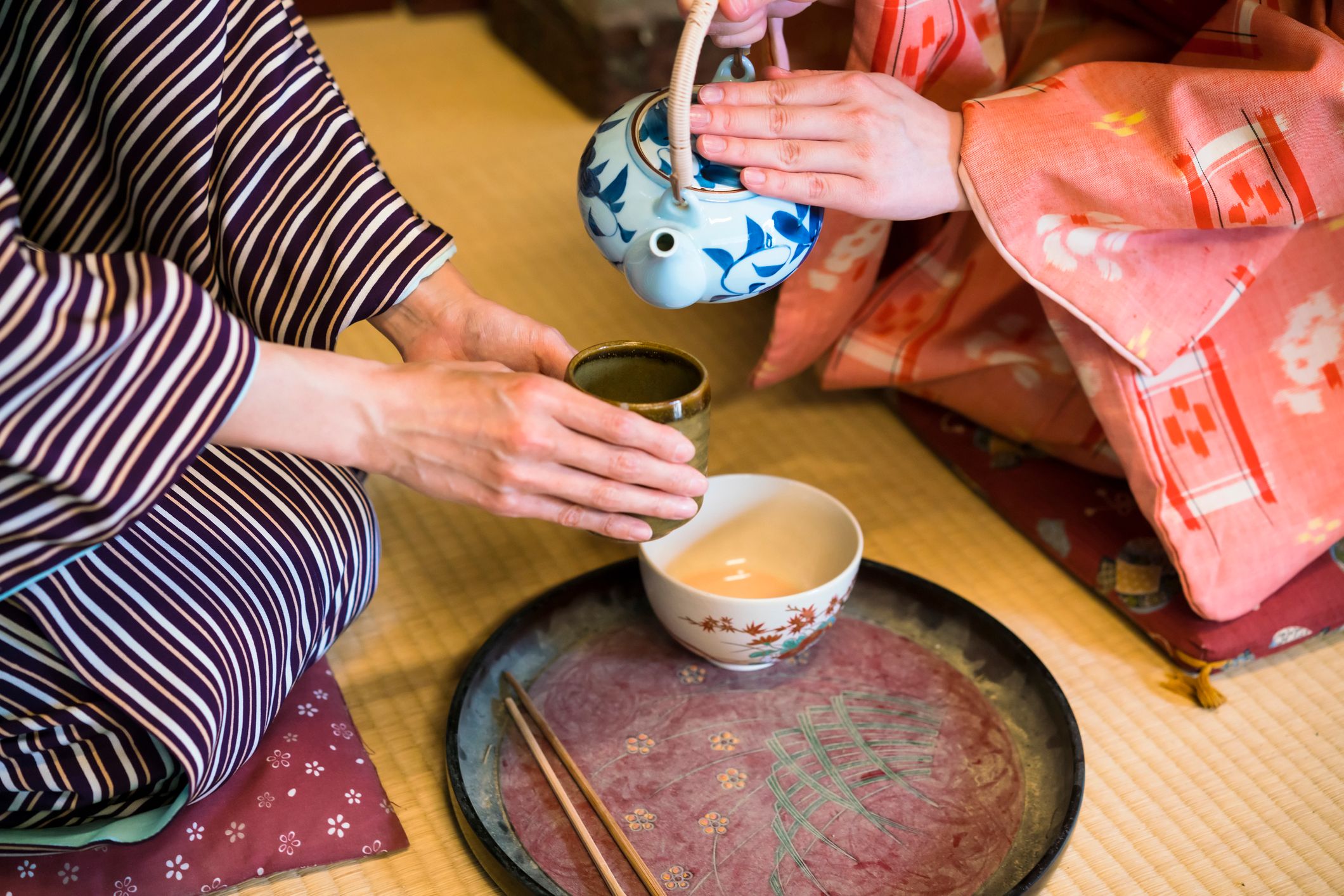 Traditional Japanese tea in Kyoto Japan