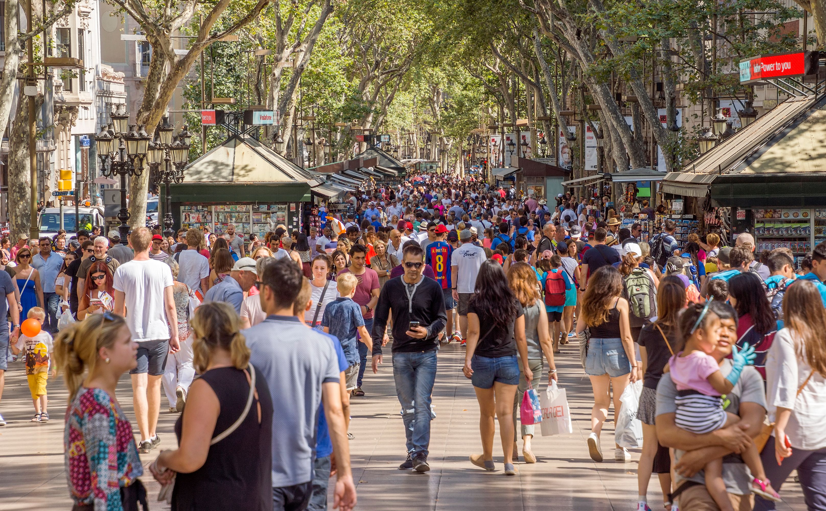 La Rambla in Barcelona, Spain