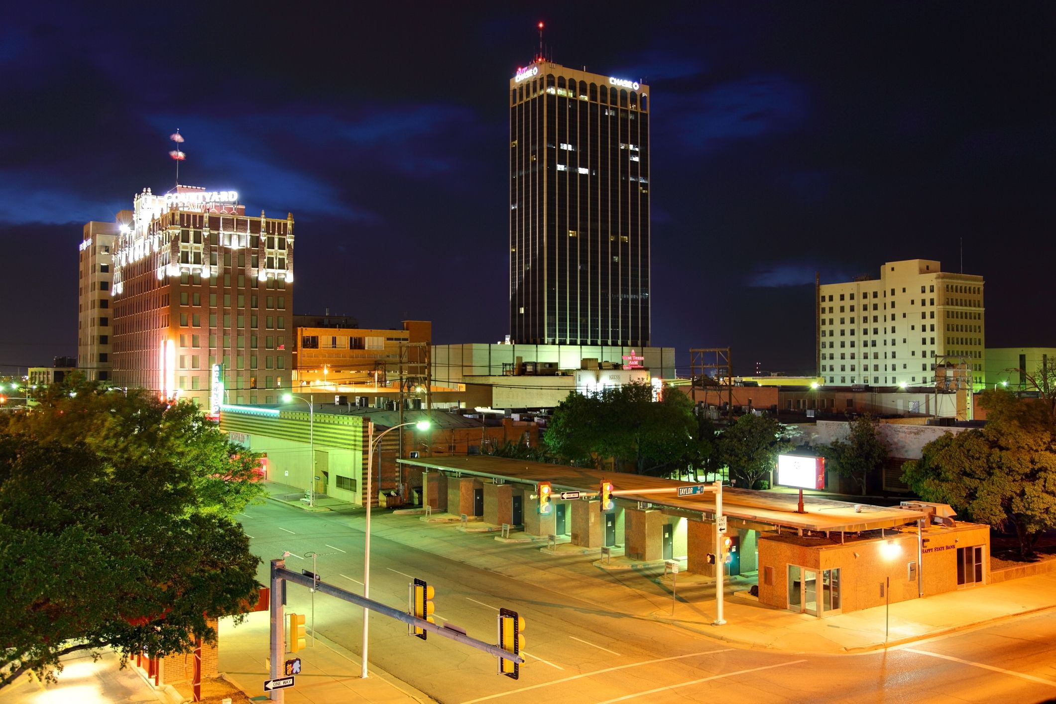 Amarillo, Texas at night