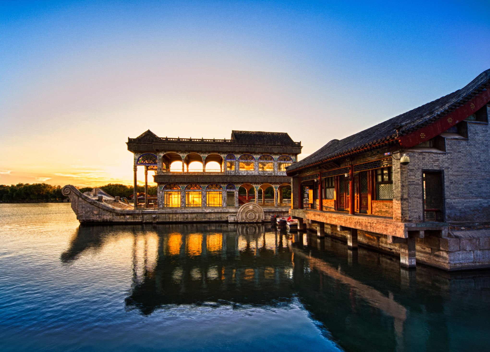 Marble boat in Summer Palace, Beijing, China