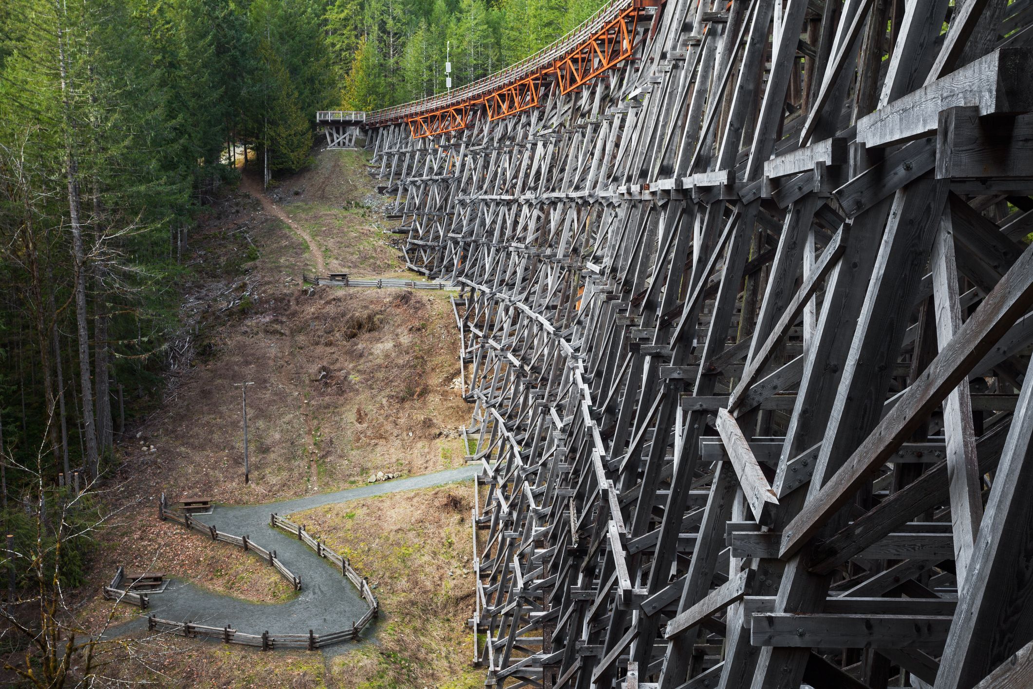 Kinsol Railway Trestle near Shawnigan lake on Vancouver Island