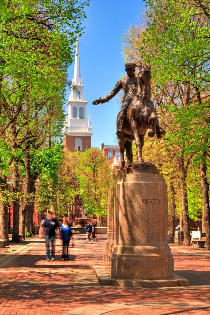 Paul Revere Statue in Boston, Massachusetts