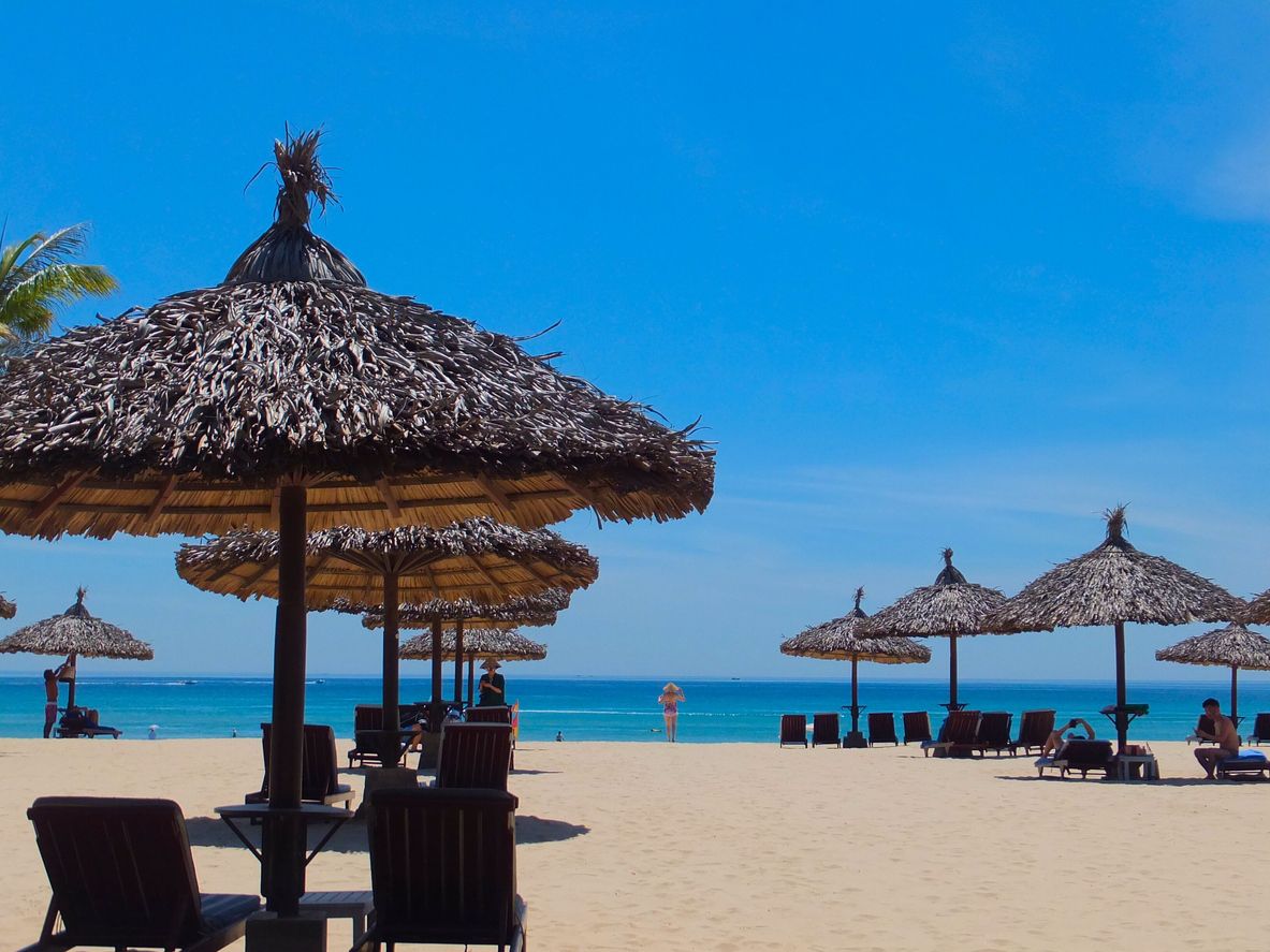 Resort view of the sea in Da Nang, Vietnam.