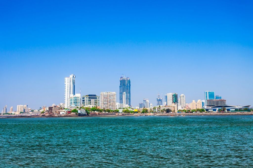 Mumbai city skyline panoramic view, India