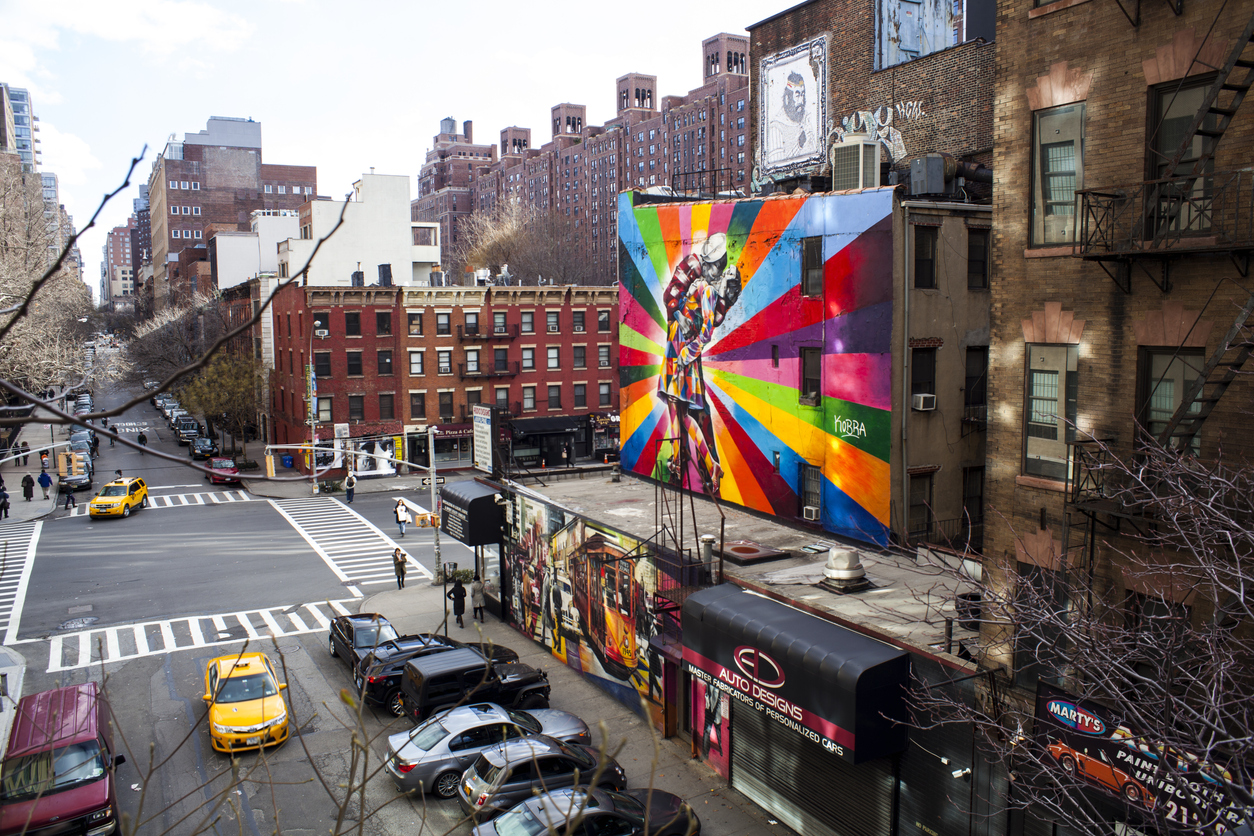 View 25th street 10th Ave. Eduardo Kobra AI Weiwei Street Art 