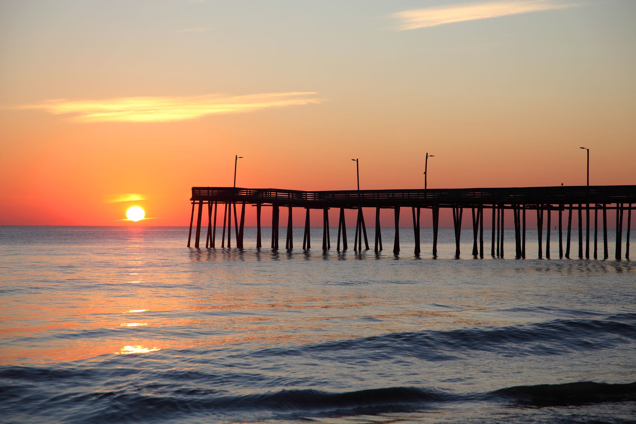 Sunset view of Virginia Beach Fishing Pier