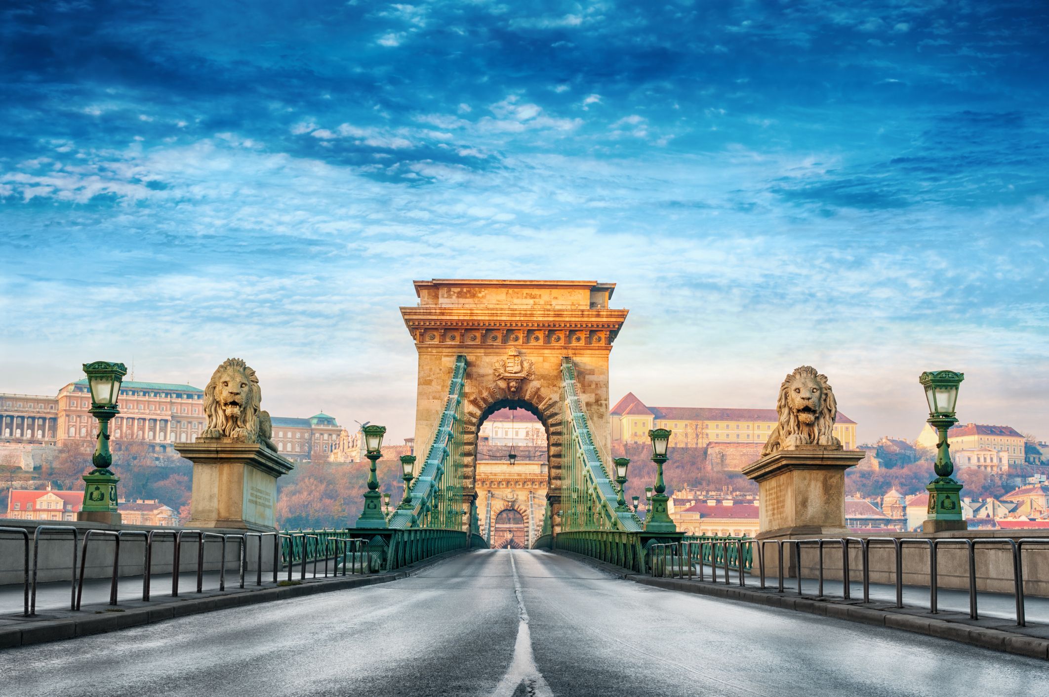 Chain bridge in Budapest, Hungary