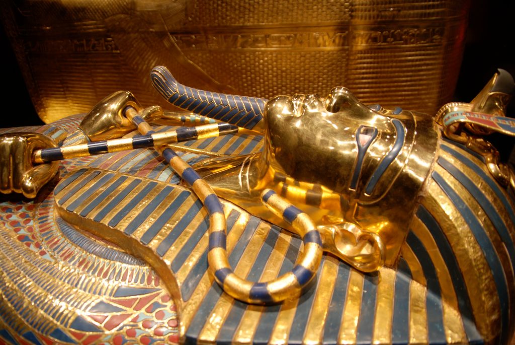 Mask of Tutankhamun, egyptian pharaoh at the Egyptian Museum in Cairo