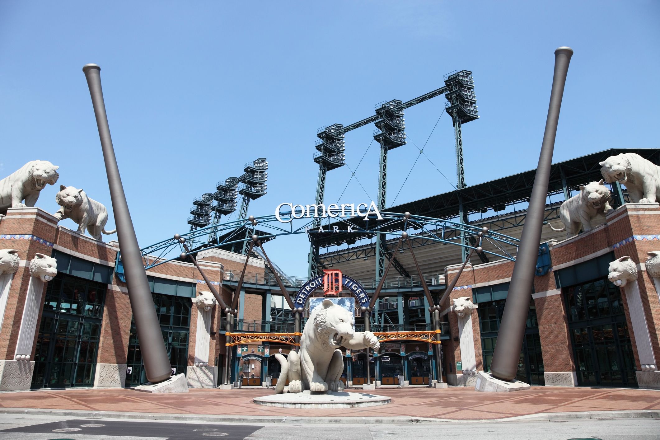 Comerica Park, the home field of the Detroit Tigers baseball team
