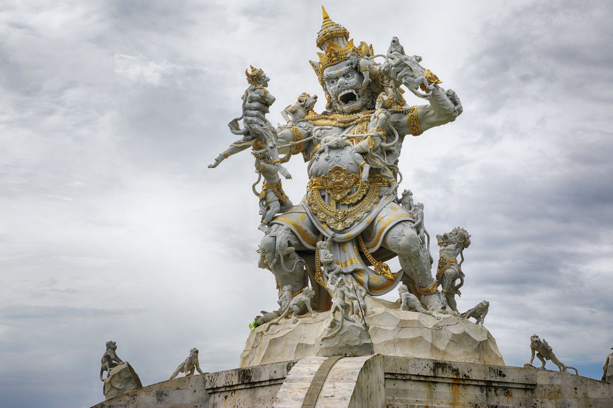 Kumbakarna Statue of Uluwatu Temple, Bali, Indonesia