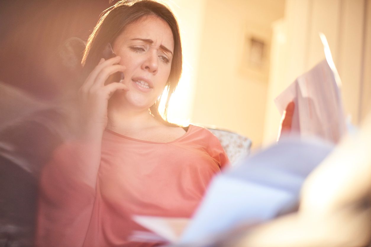 Angry customer on the phone