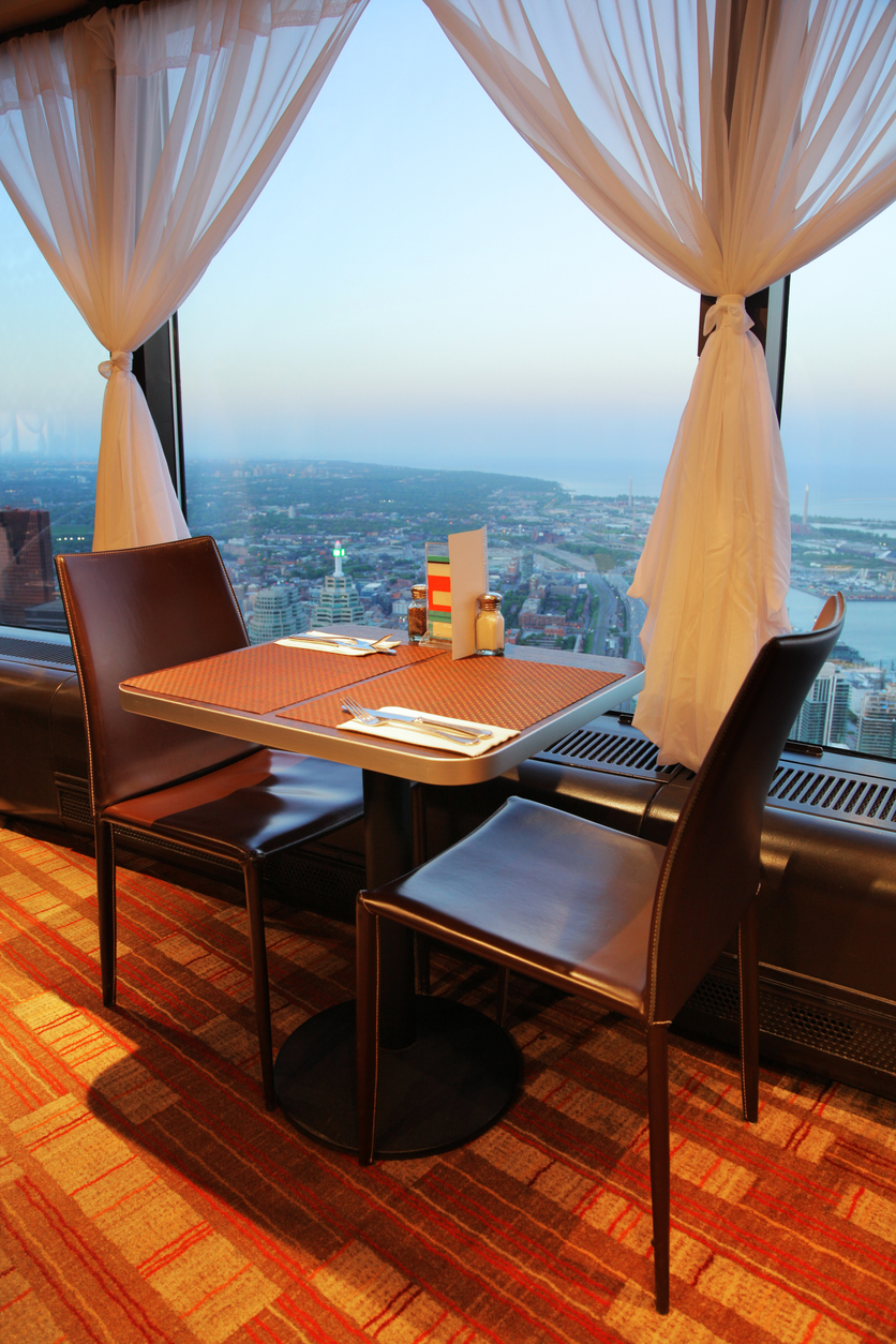 CN Tower Restaurant View on Toronto City