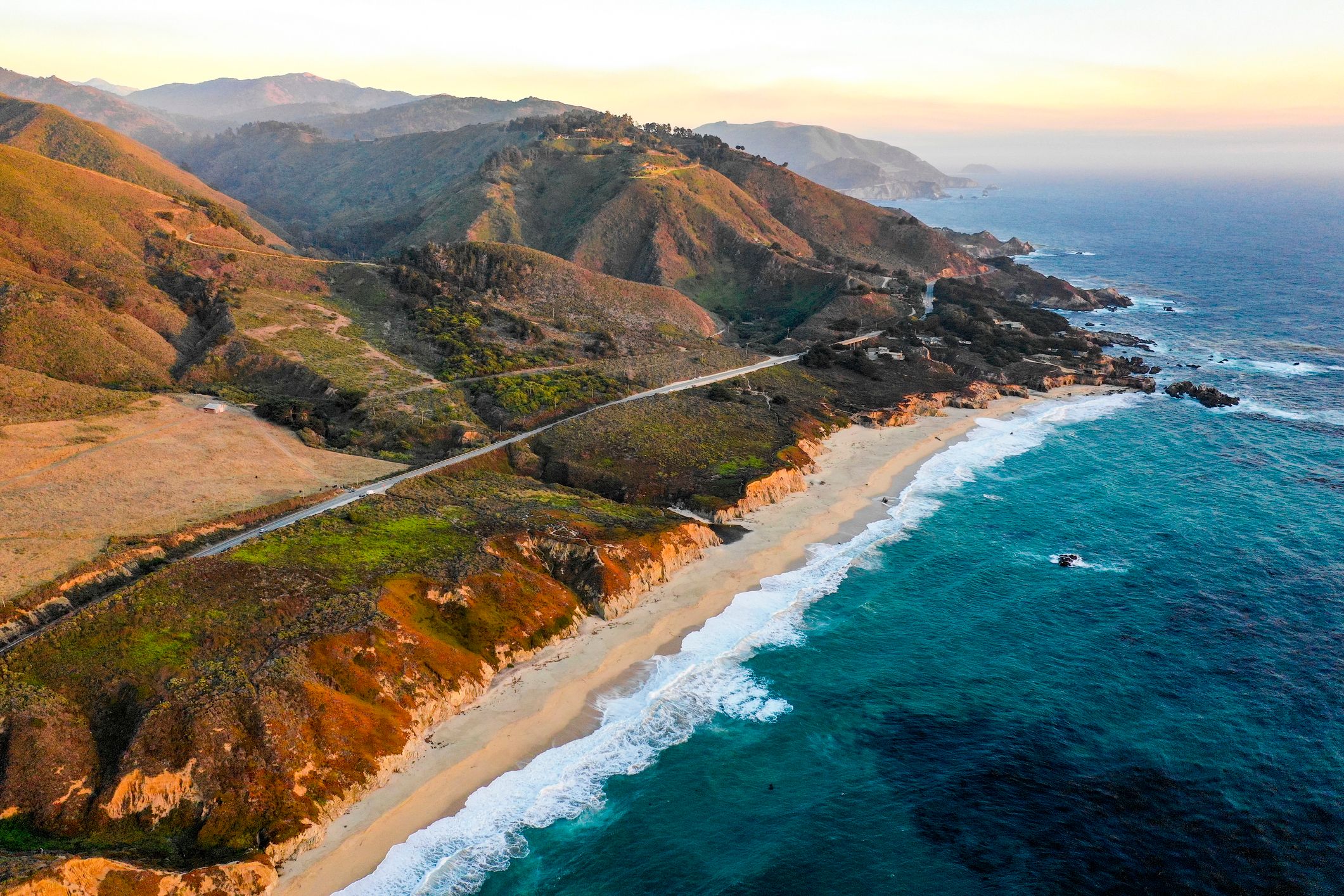 The pacific ocean at Big Sur, California