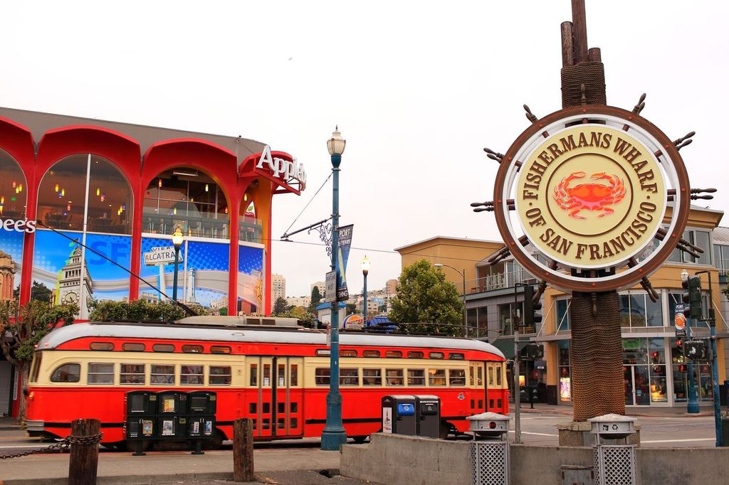 Fisherman's Wharf of San Francisco and historical street car