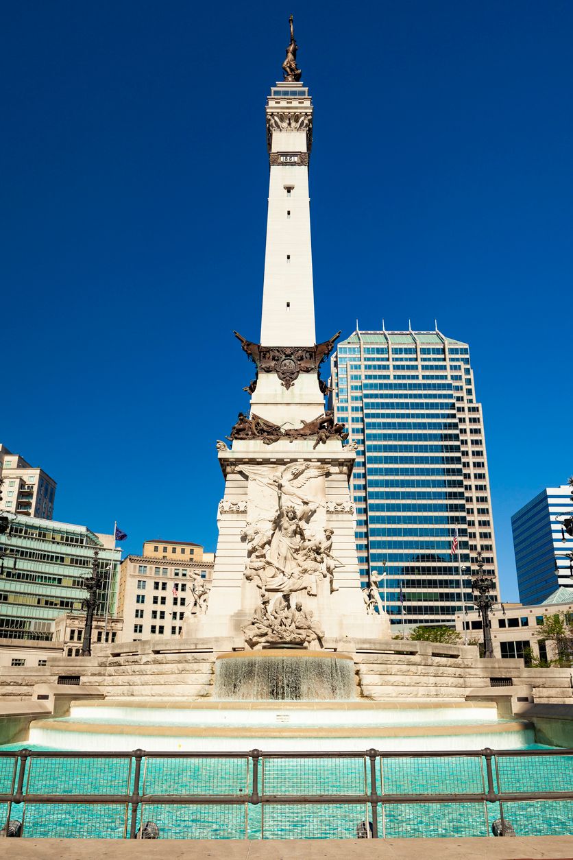 Soldiers' And Sailors' Monument In Indianapolis, Indiana, USA