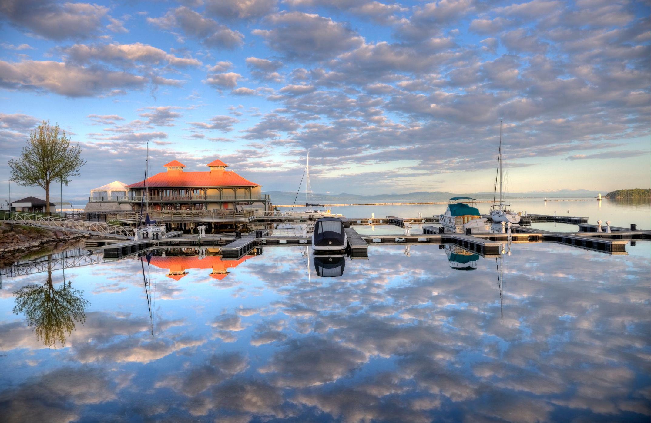 Burlington Harbor on Lake Champlain, Vermont