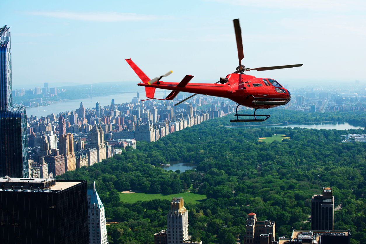 Helicopter tour over Central Park, Manhattan, New York City