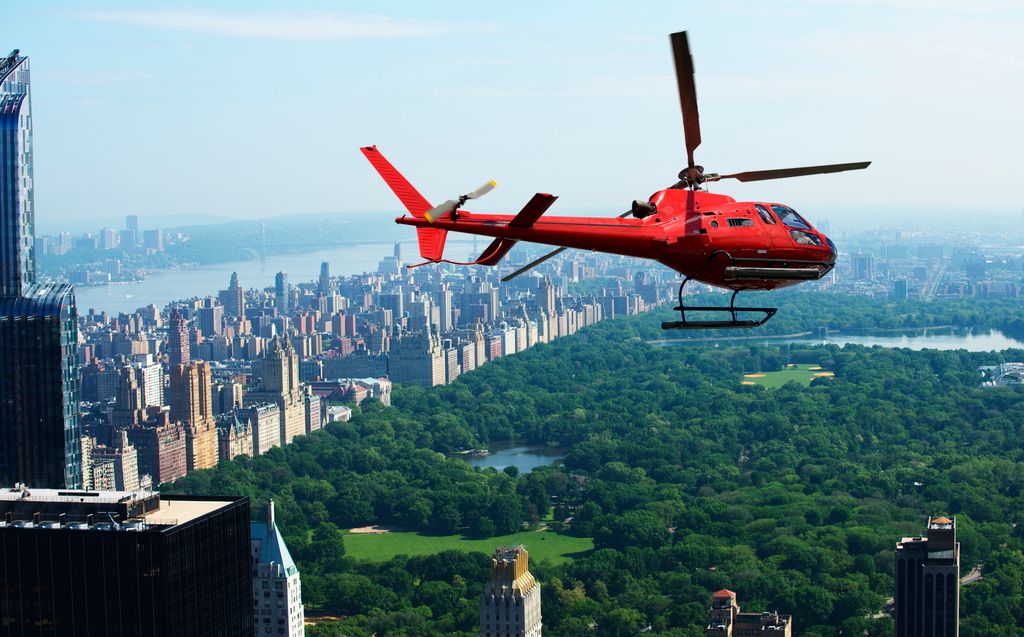 Helicopter tour over Central Park, New York City.