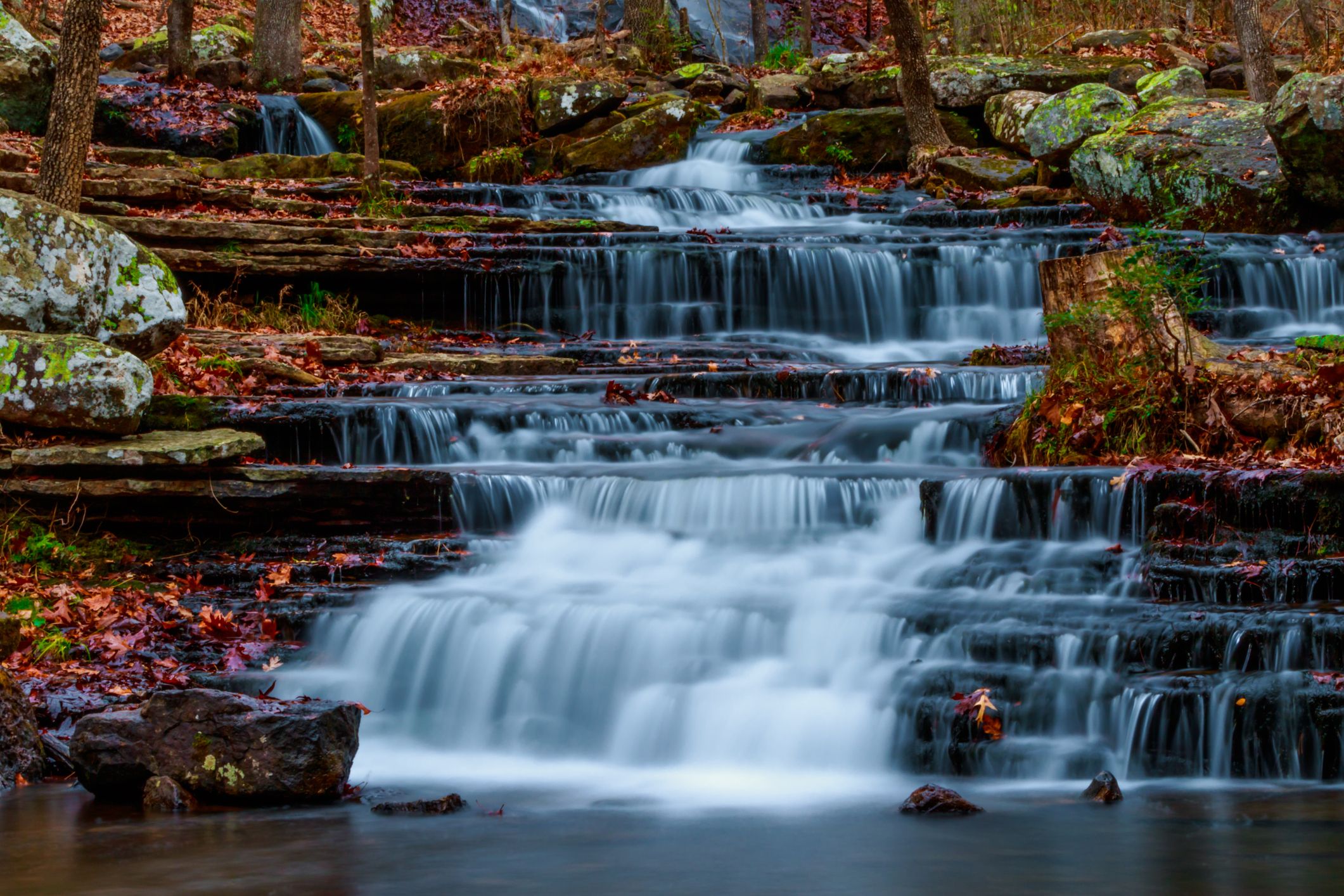 Waterfall along Collins Creek in Heber Springs, Arkansas