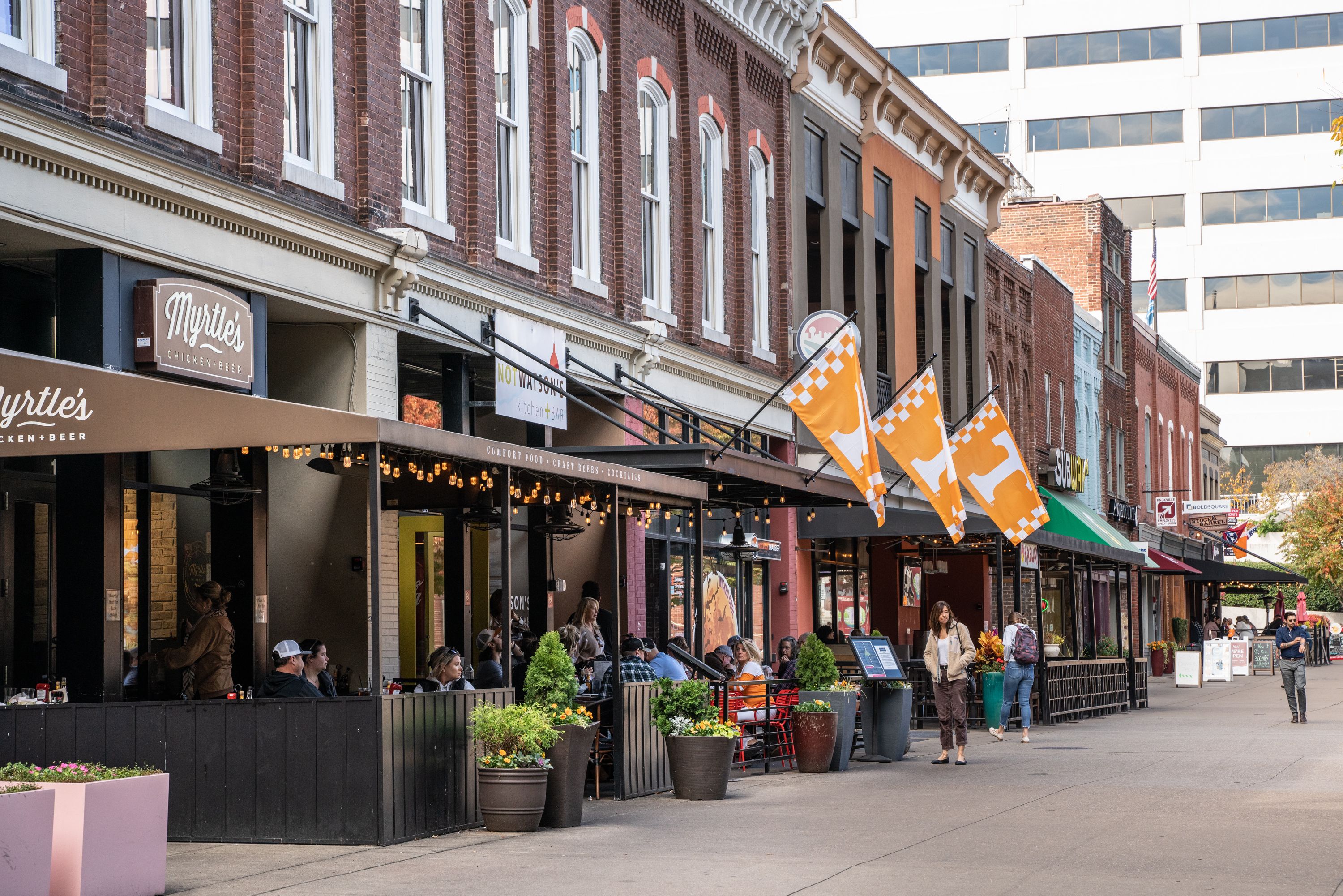 Street scene of historic downtown Knoxville Tennessee