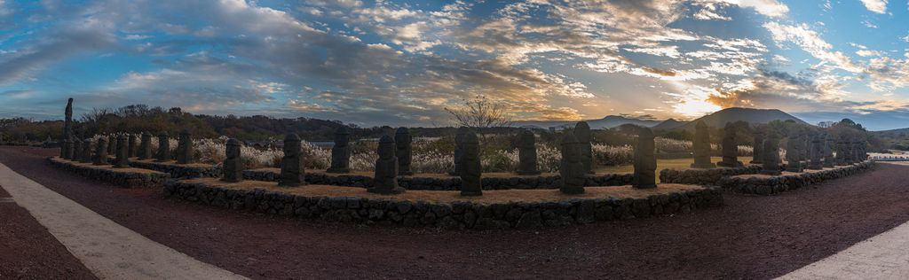 Dol hareubang statues at Jeju stone park