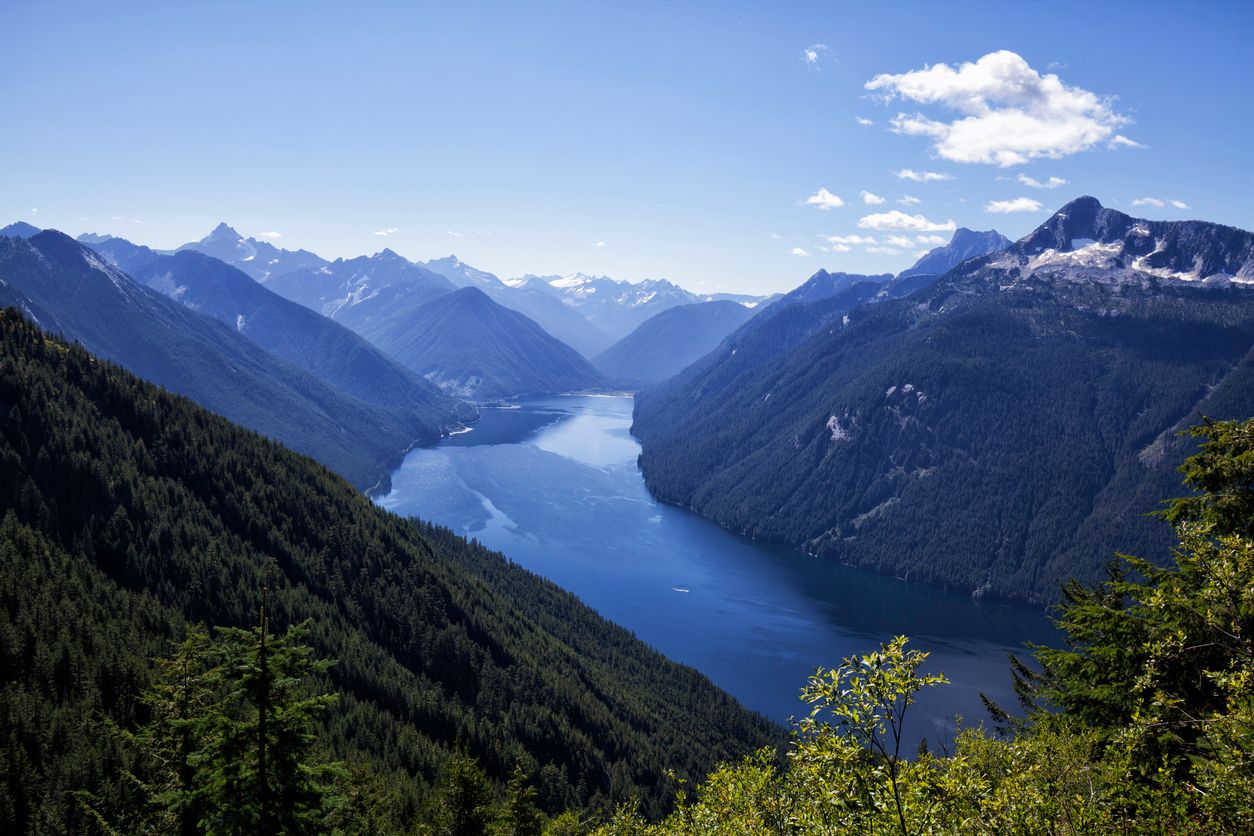 Aerial View of Chilliwack Lake, Chilliwack, BC, Canada