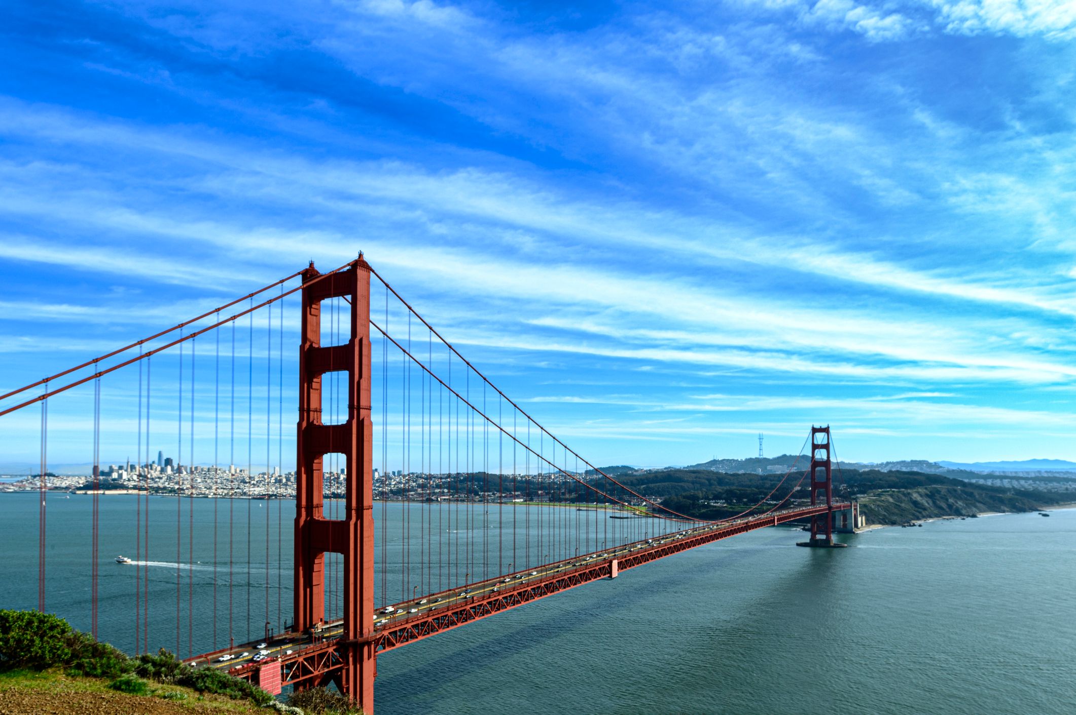 Golden Gate Bridge view from Marin Headlands
