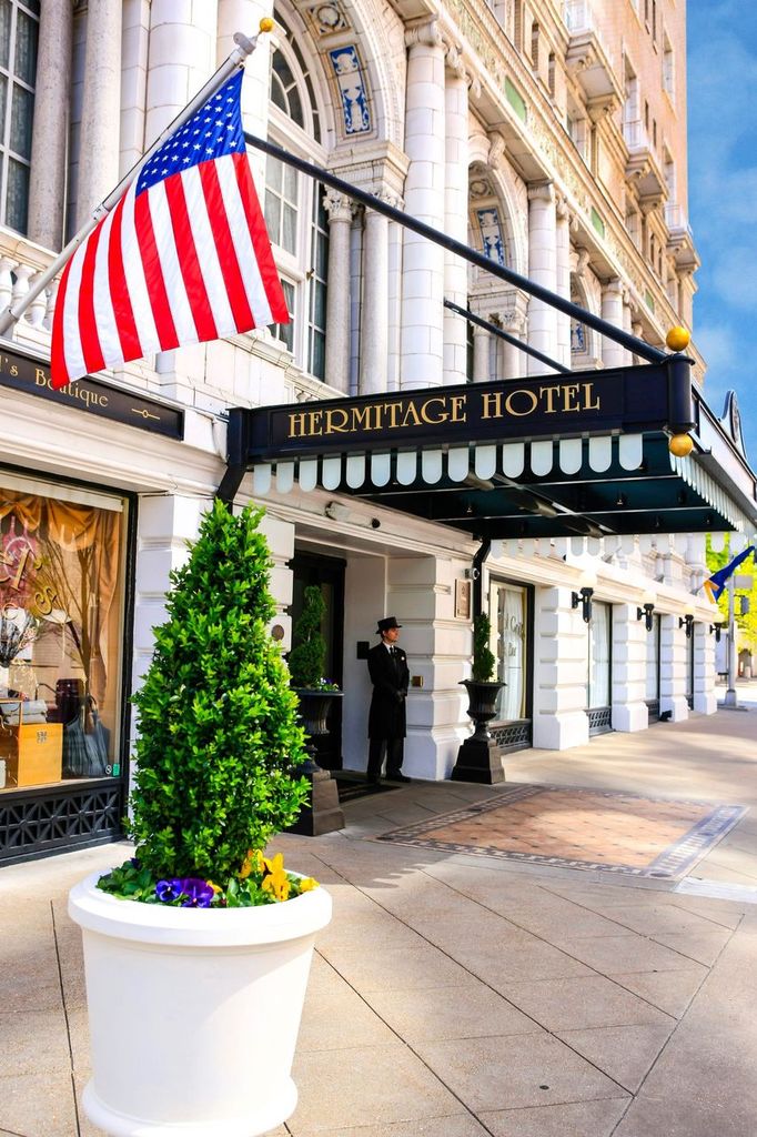 Hermitage hotel on 6th Avenue N in downtown Nashville, Tennessee