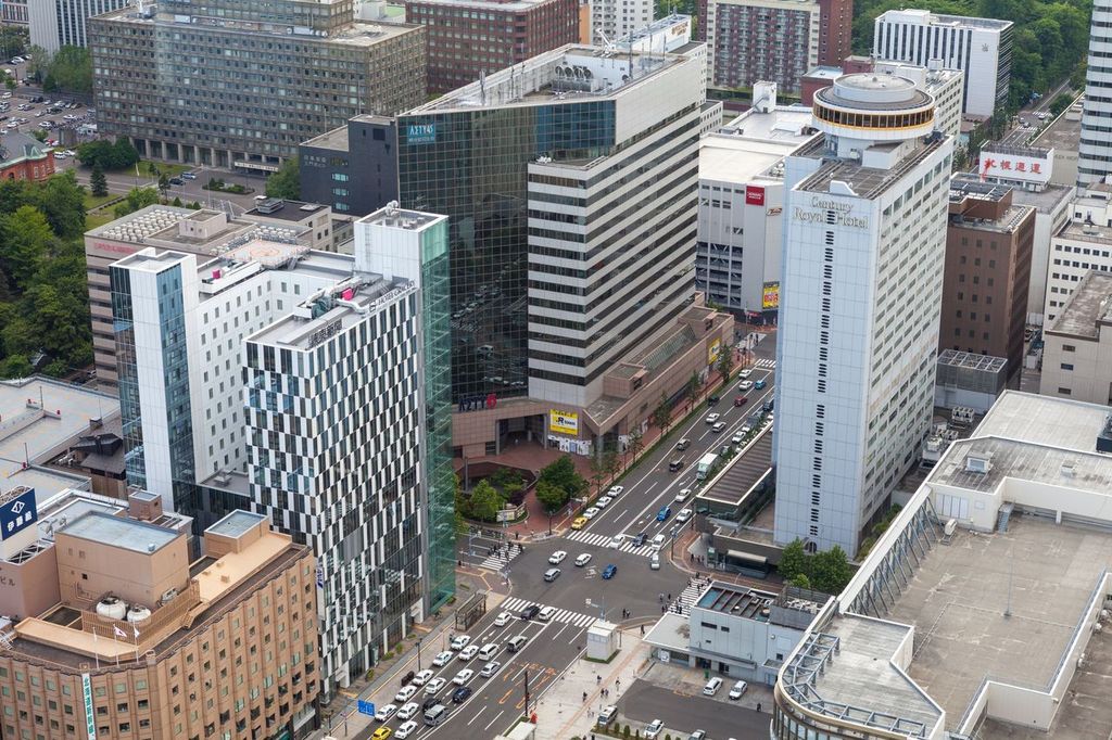 Sapporo cityscape in Hokkaido, Japan