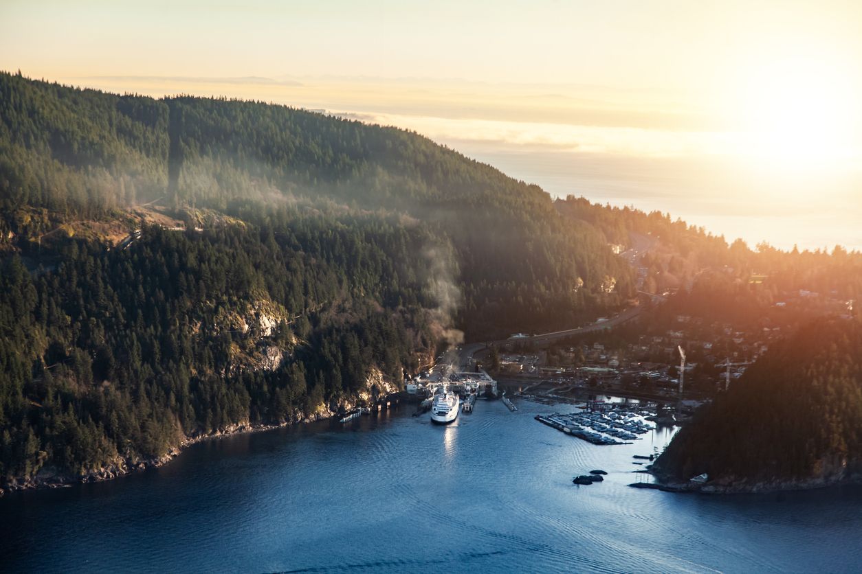 Horseshoe Bay ferry terminal aerial view