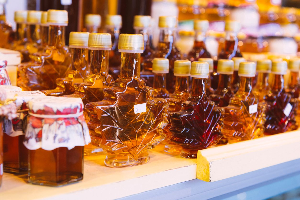 Canadian Maple Syrup Bottles For Sale Atwater Market Montreal